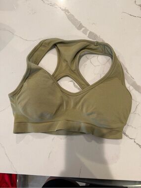 Alphalete Olive Green Racerback Sports Bra